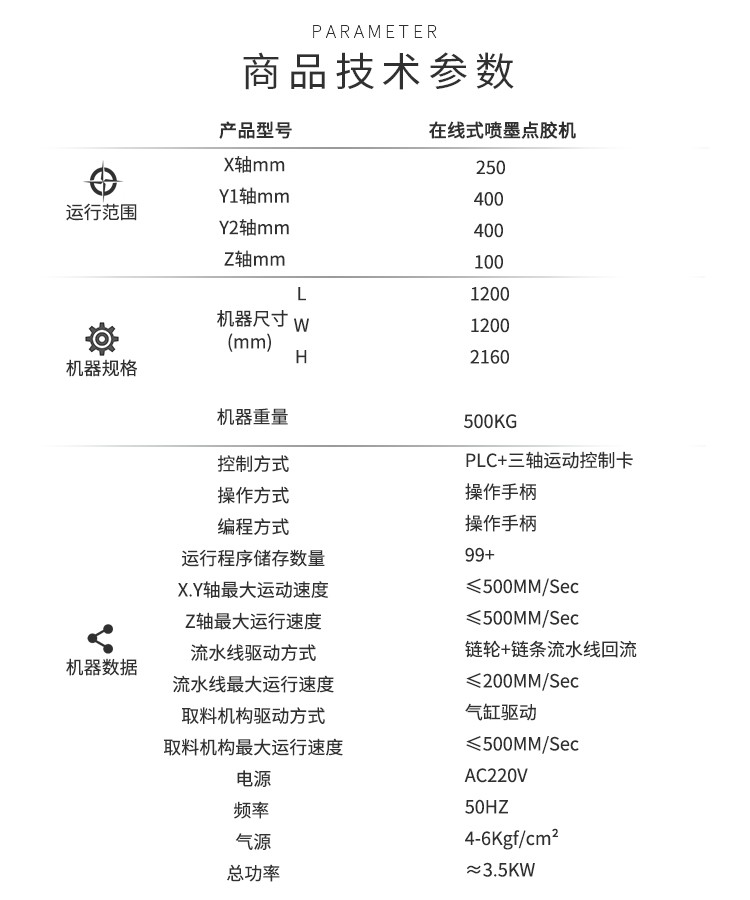 流水線雙頭噴射91视频网下载機參數